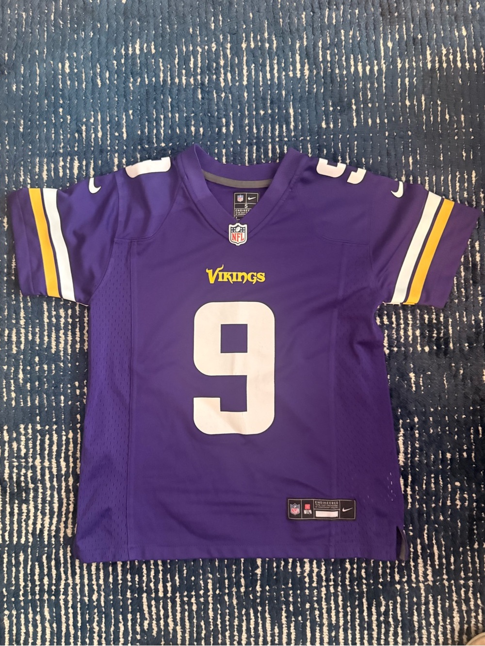 NFL Purple Minnesota Vikings #9 J.J. McCarthy Youth Nike Jersey Size Small